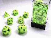 CHESSEX - Dados Poliédricos Bright Green/black Vortex - Gamesmart